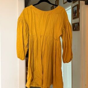 Mustard Yellow Women’s Peasant Tunic Top